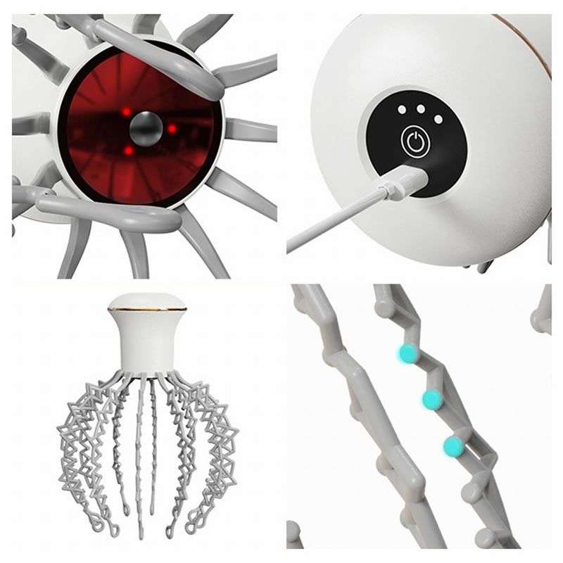 ZS - Rechargeable Head and Scalp Massager - White
