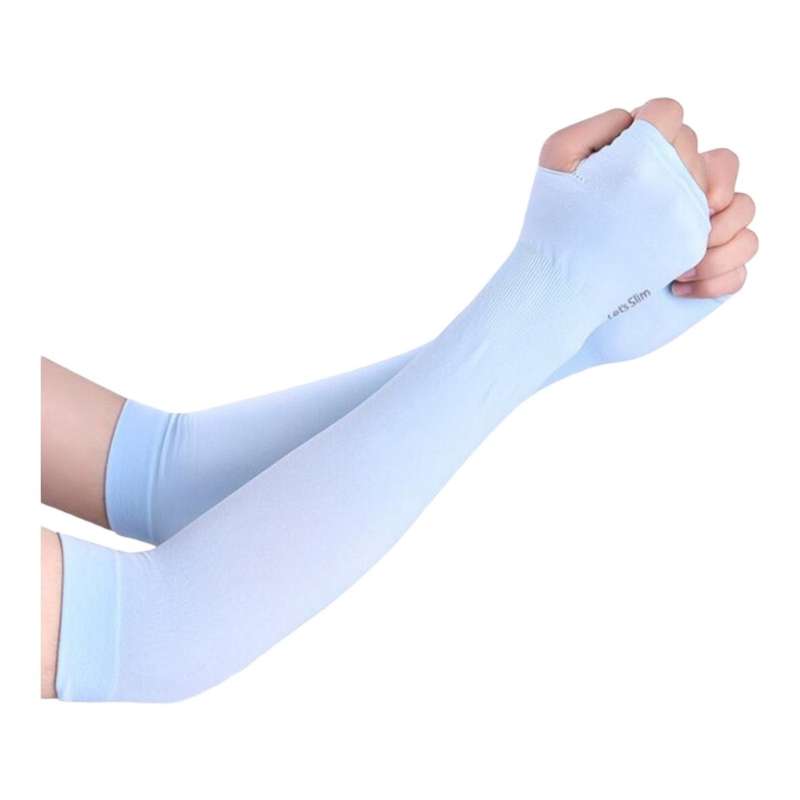 ZS - Best Lets Slim Outdoor Unisex Arm Sleeves Sport Cooling UV Sun Protection - Blue