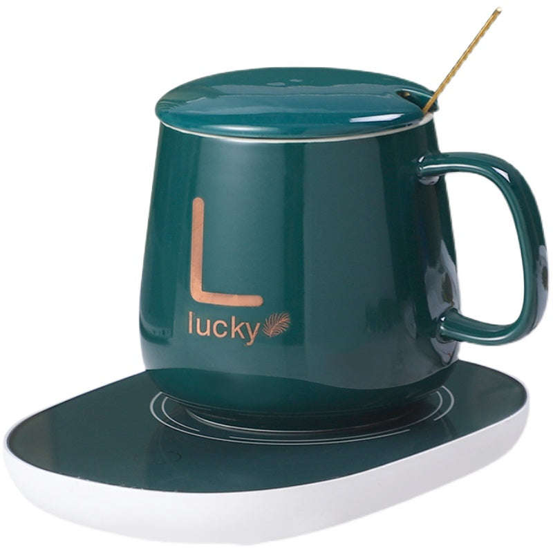 ZS - Ceramic Coffee Cup with Heating Pad - Green