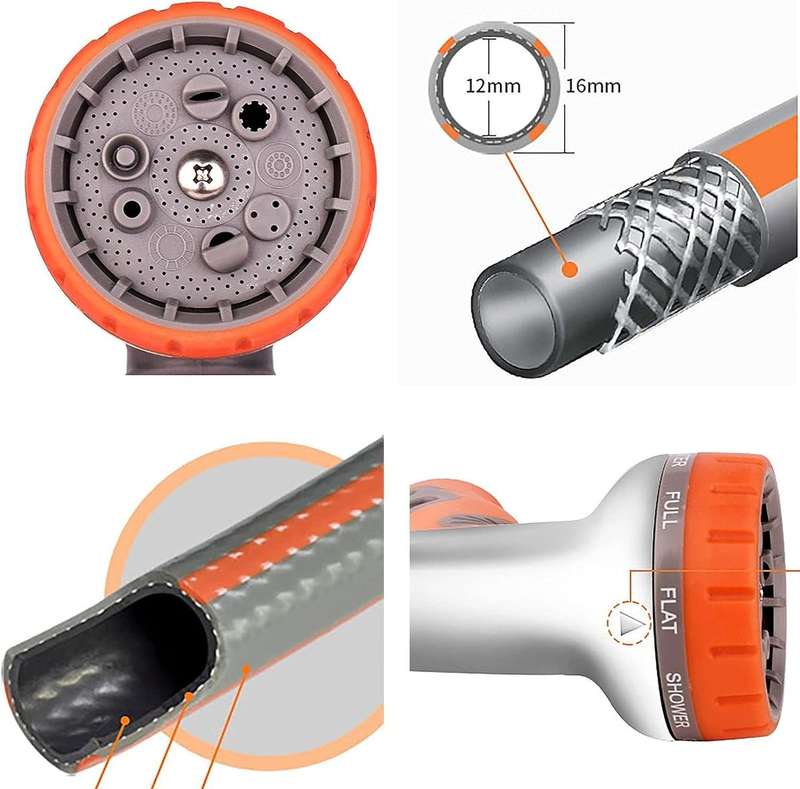 ZS - Portable Hose Pipe Reel Classic Hose Reel Set Including Hose Reel - 15M
