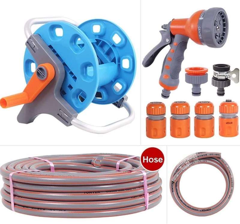 ZS - Portable Hose Pipe Reel Classic Hose Reel Set Including Hose Reel - 15M