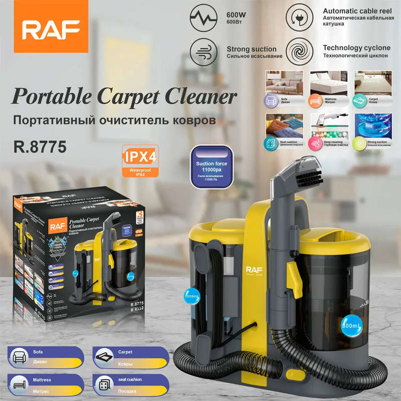 RAF Portable Carpet Cleaner Wet and Dry with Cyclone Technology