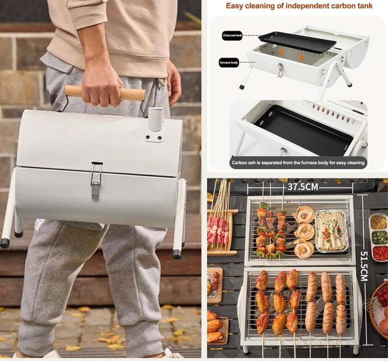 ZS - Charcoal Braai Barbecue Grill - Black