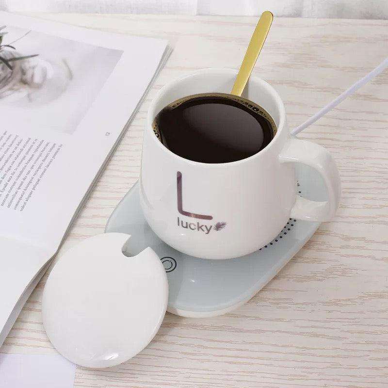 ZS - Ceramic Coffee Cup with Heating Pad - Green