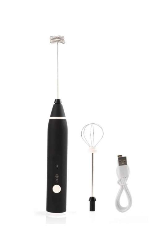 ZS - Rechargeable Portable 2 in 1 Milk Frother - Black