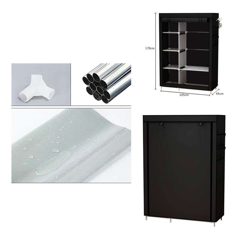 ZS - Wardrobe Storage Triple - Black