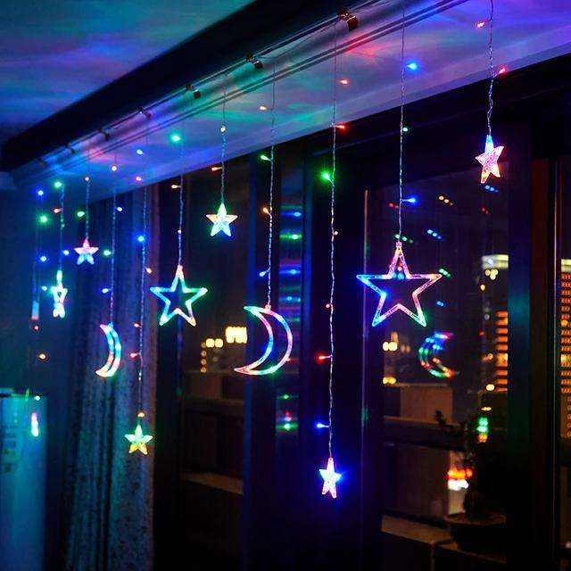 Curtain Light Moon & Star Connectable - RGB (Multi Color)