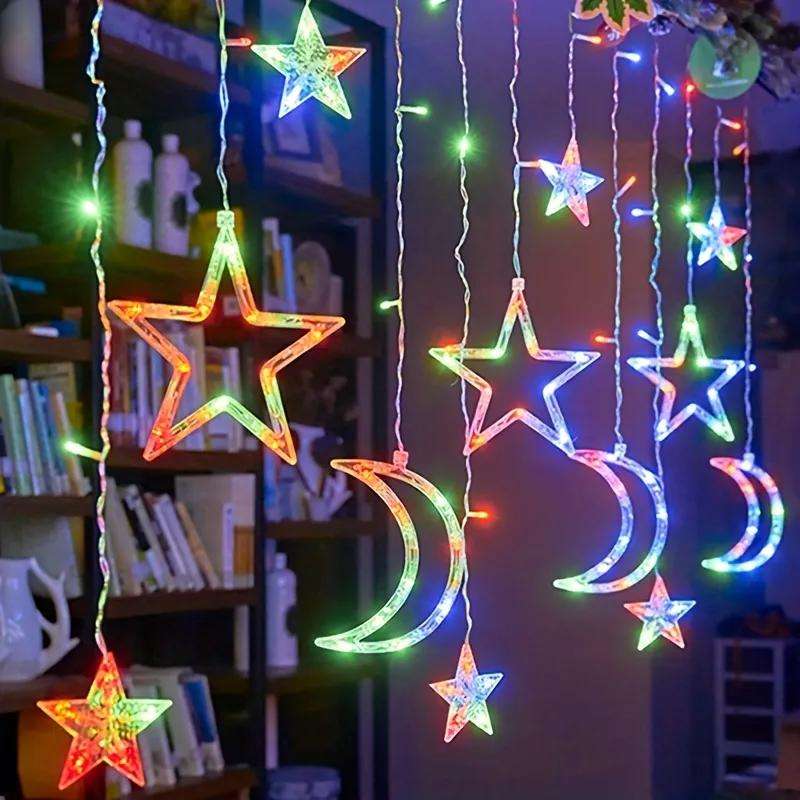 Curtain Light Moon & Star Connectable - RGB (Multi Color)