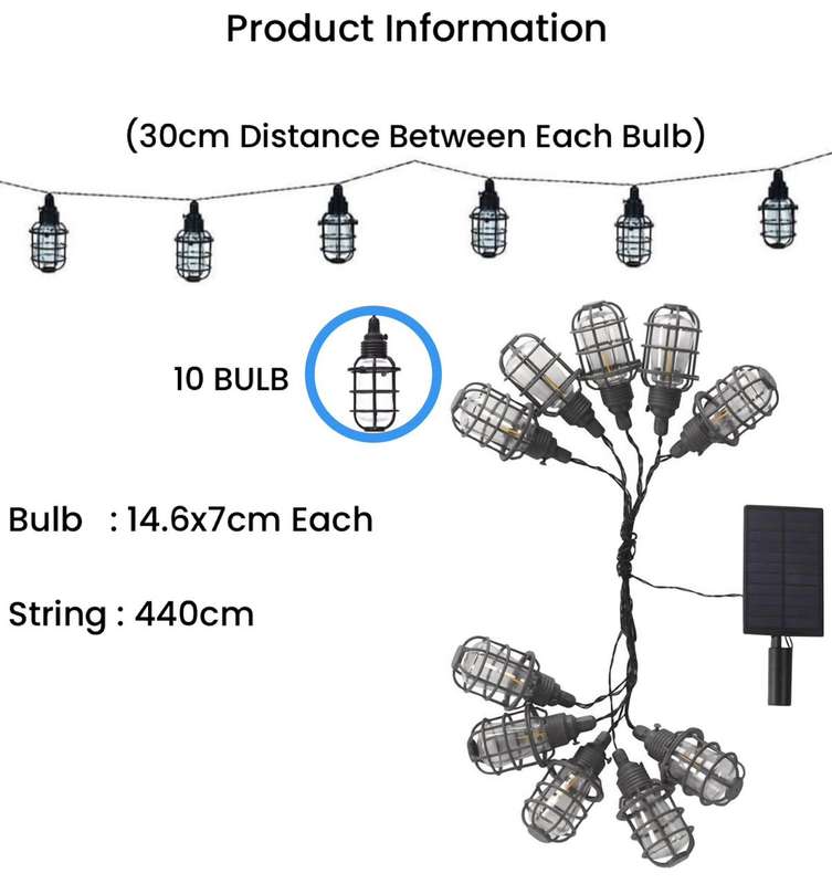 Solar Bulb String 10 Bulbs
