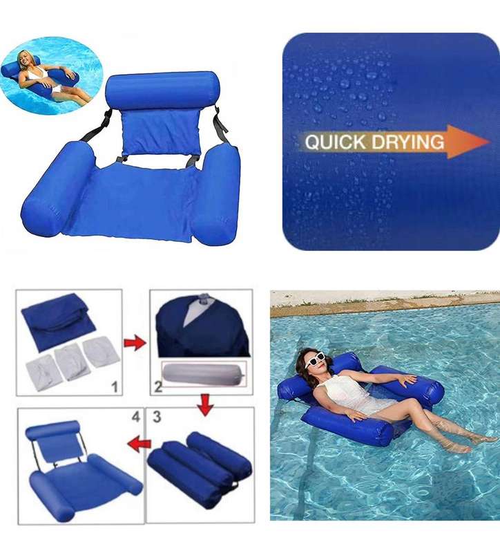ZS - Inflatable Swimming Pool Float Chair - Blue