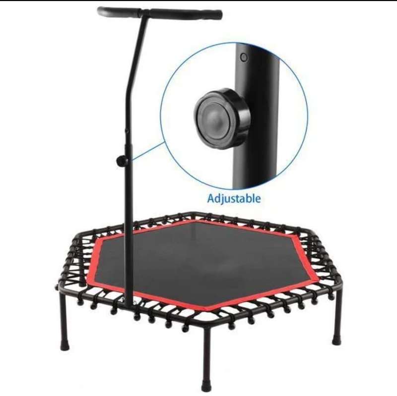 ZS -48 Inch Fitness Trampoline/Rebounder with Adjustable Handle - Green