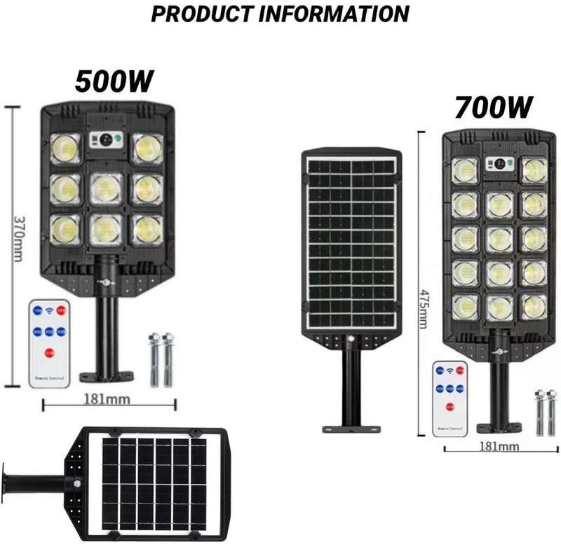 ZS - Solar Induction Flood Light Street Lamp - 500W
