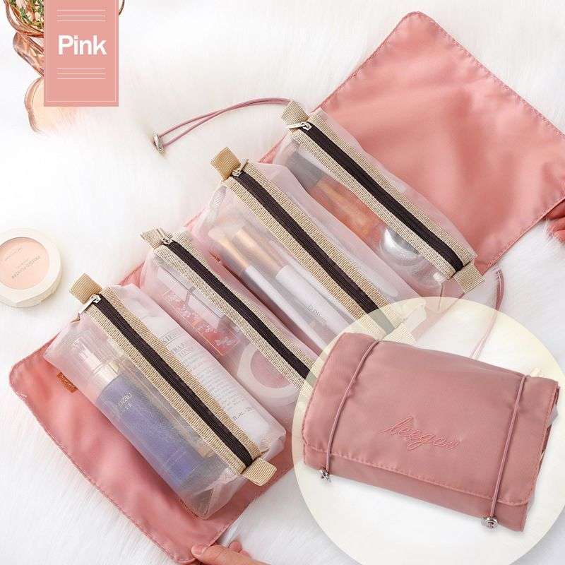 ZS - 4 IN 1 Detachable Toiletry Make up Storage Bag - Beige
