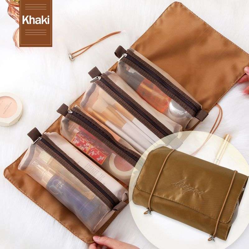 ZS - 4 IN 1 Detachable Toiletry Make up Storage Bag - Beige