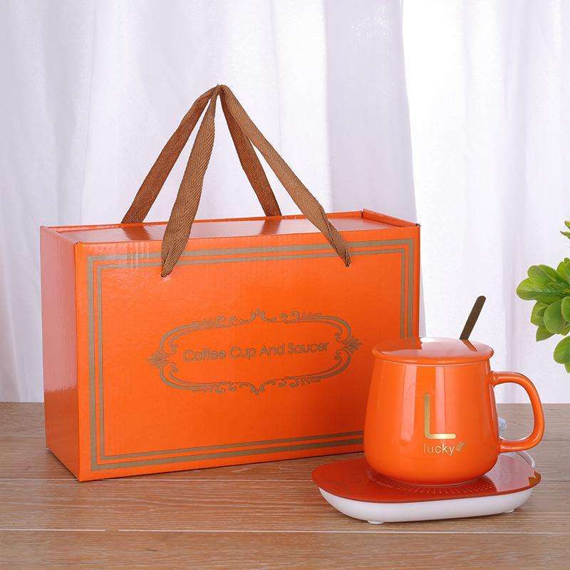 ZS - Ceramic Coffee Cup with Heating Pad - Green