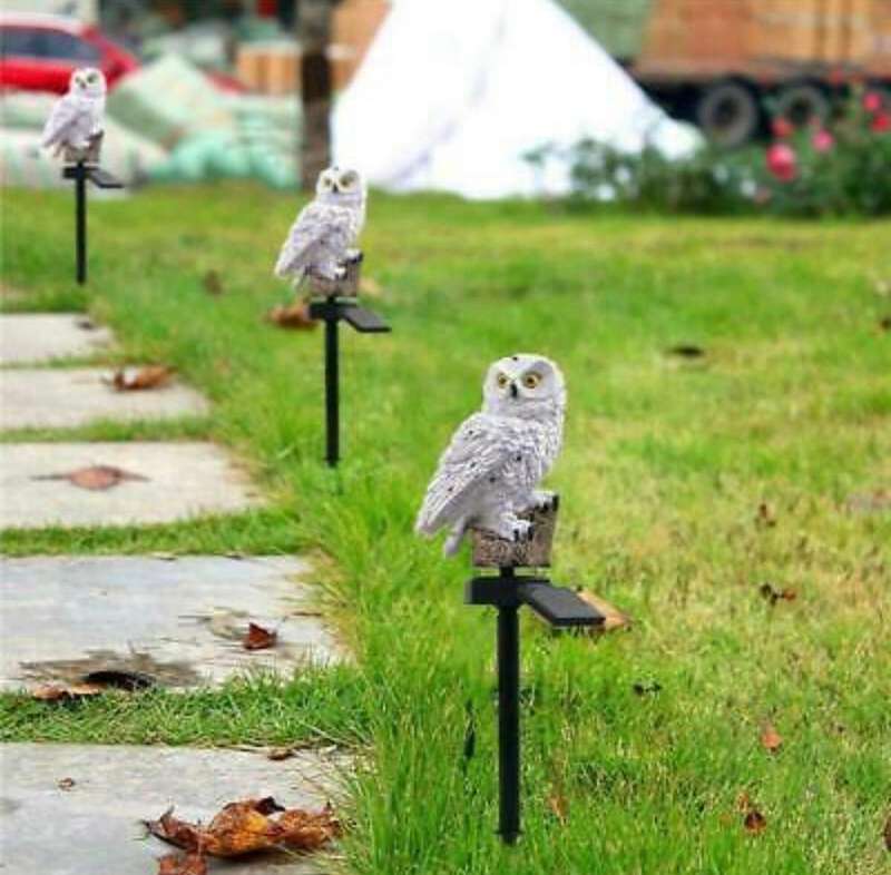 Bird Statue Solar Light - Owl