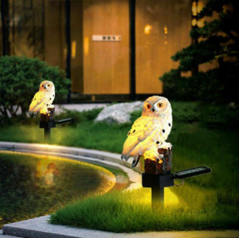 Bird Statue Solar Light - Owl