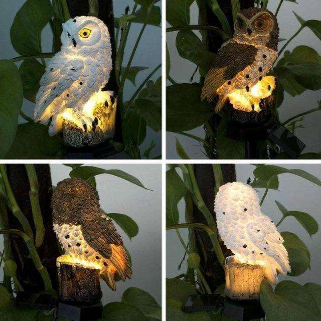Bird Statue Solar Light - Owl