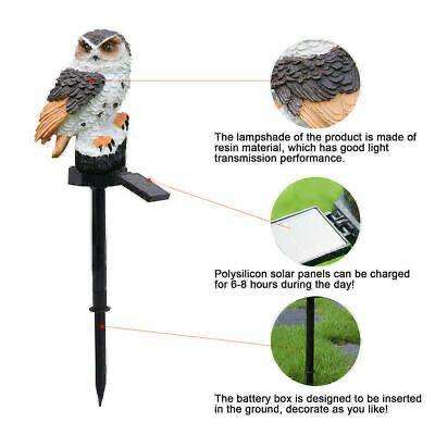 Bird Statue Solar Light - Owl