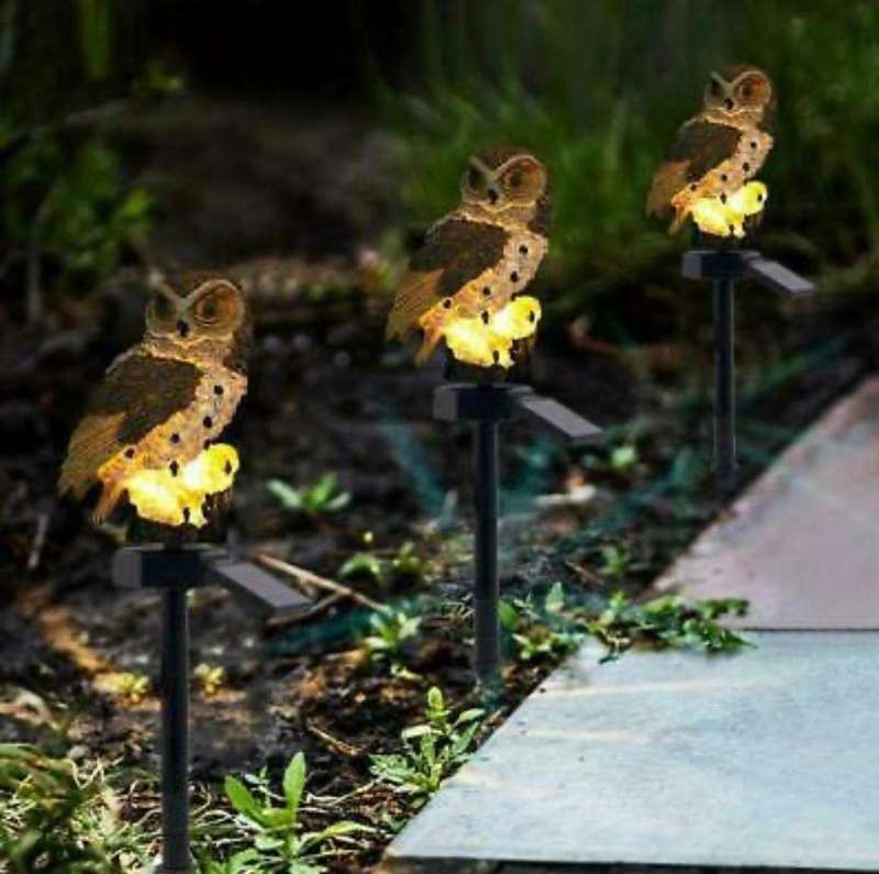 Bird Statue Solar Light - Owl