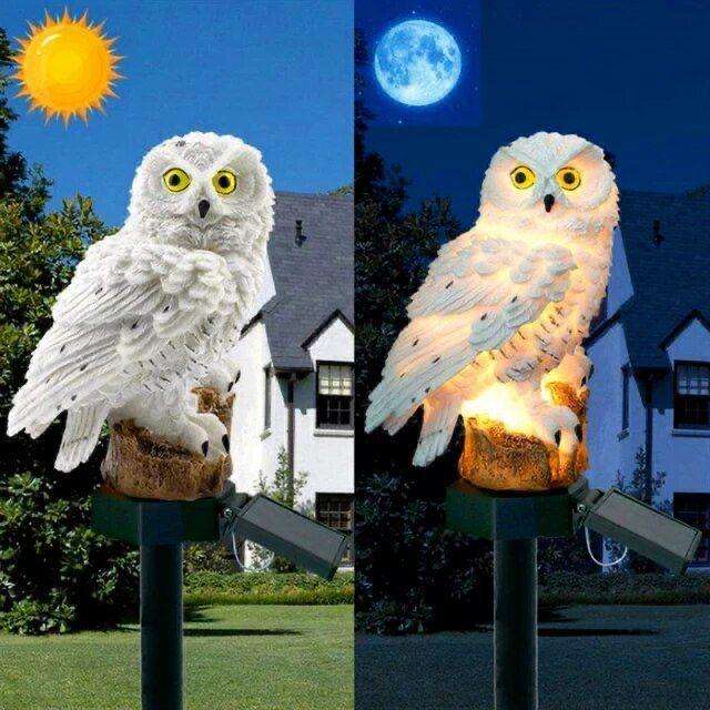 Bird Statue Solar Light - Owl