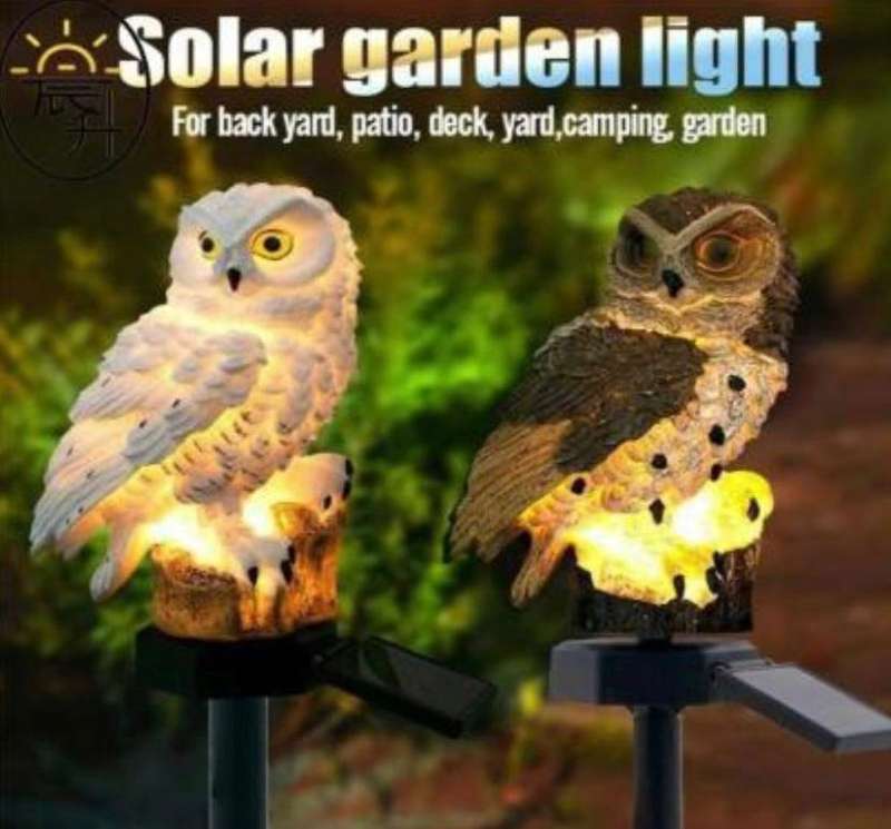 Bird Statue Solar Light - Owl
