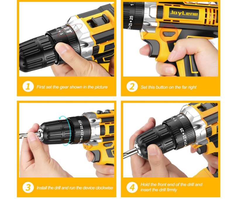 21V Electric Household Drill CORDLESS - Blue