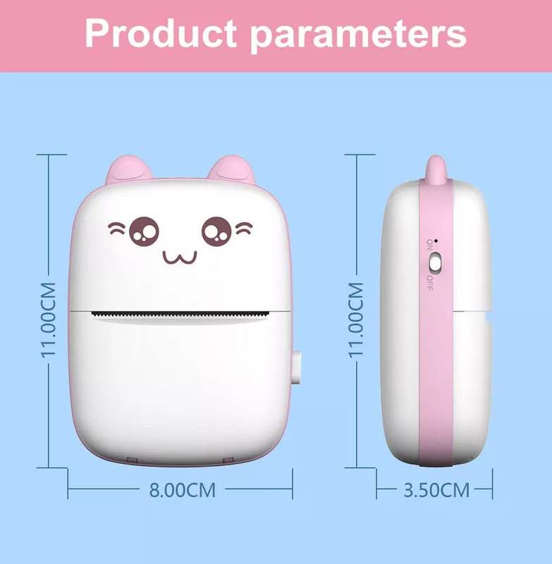 ZS - Wireless Mini Bluetooth Thermal Printer - Pink