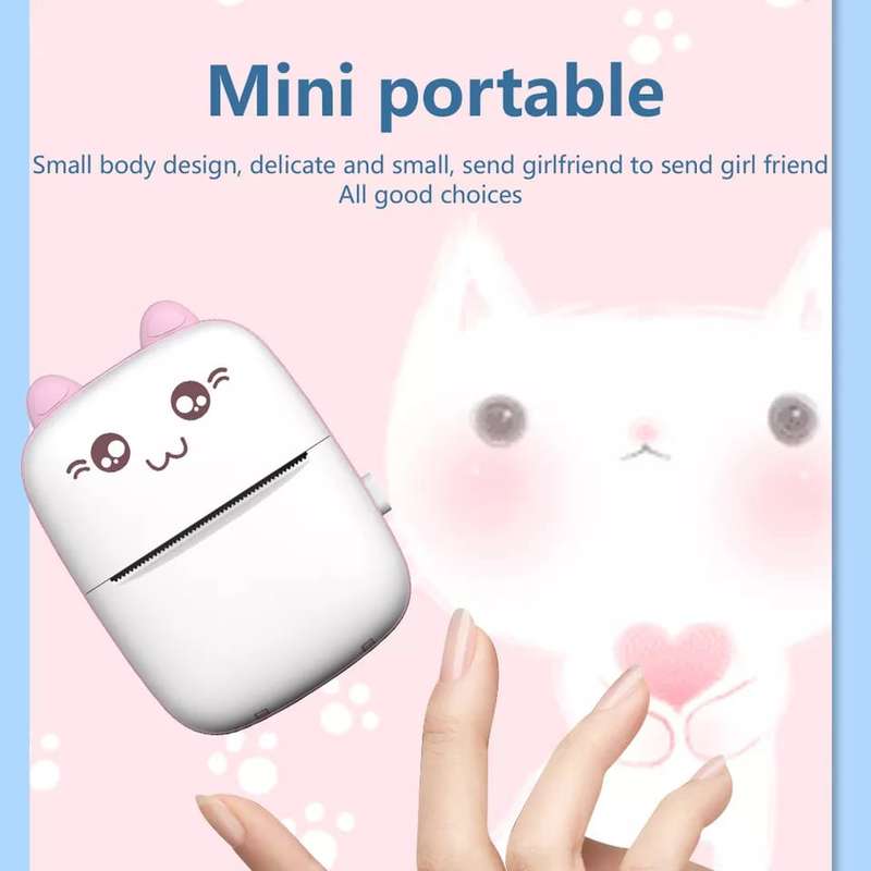ZS - Wireless Mini Bluetooth Thermal Printer - Pink