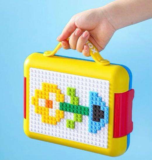 DIY Building Blocks Leakproof Microwave School Kids Lunch Box - Superman