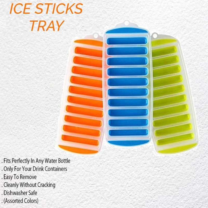 ZS - Narrow Silicone Ice Stick Cube Tray - Red