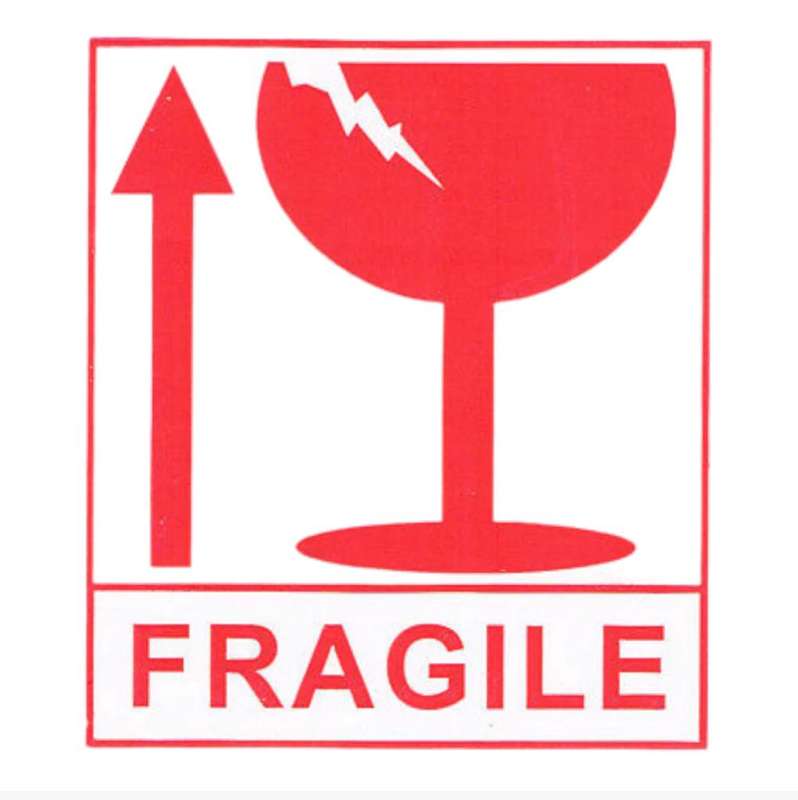 ZS - Fragile Sticker 8x7cm 200 Pack