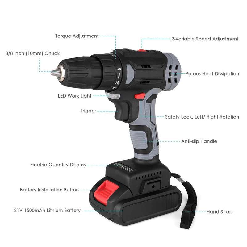 ZS - 21V Brushless Powerful Cordless Drill