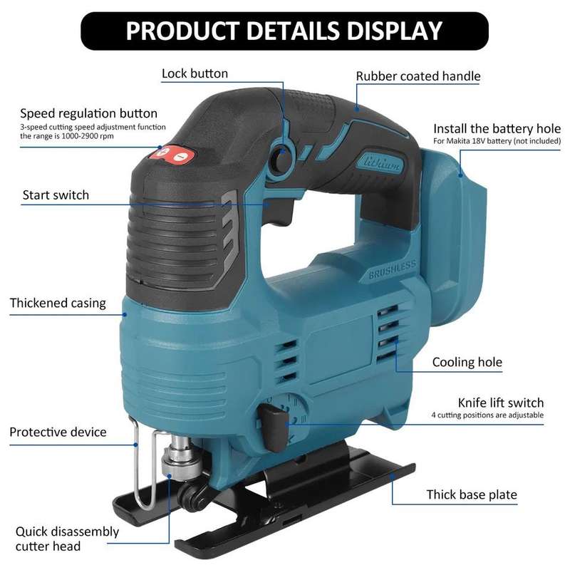 21V Brushless Jigsaw Cordless
