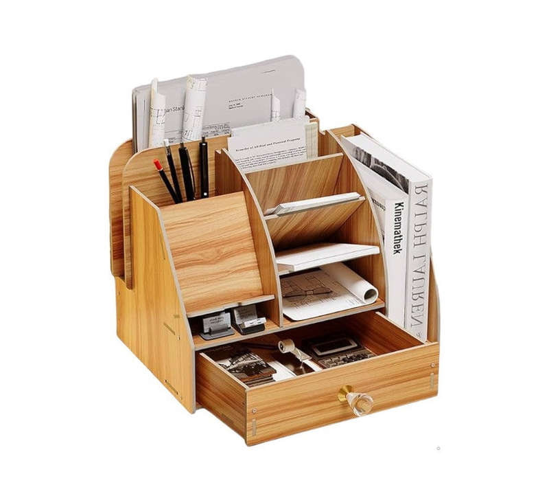ZS - Multi-Functional Wooden Desktop Organizer - 6