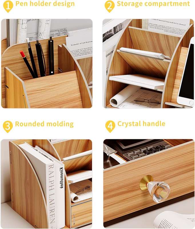ZS - Multi-Functional Wooden Desktop Organizer - 6