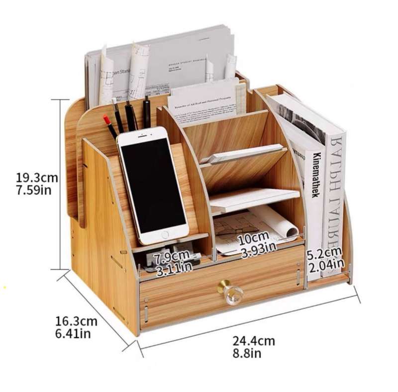 ZS - Multi-Functional Wooden Desktop Organizer - 6
