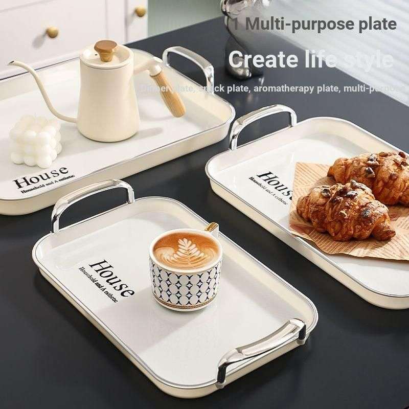 Multipurpose Tray Set 3pcs - Silver - Round