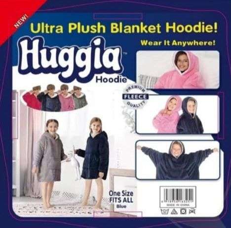 ZS - Kids Huggle Hoodie Oversized Ultra Plush Blanket Hoodie - Navy