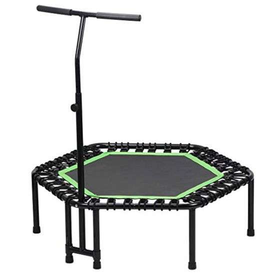 ZS -48 Inch Fitness Trampoline/Rebounder with Adjustable Handle - Green