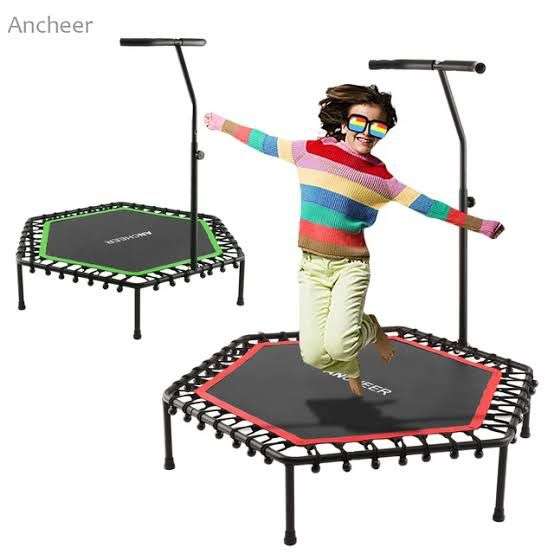 ZS -48 Inch Fitness Trampoline/Rebounder with Adjustable Handle - Green