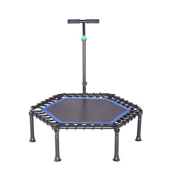 ZS -48 Inch Fitness Trampoline/Rebounder with Adjustable Handle - Green