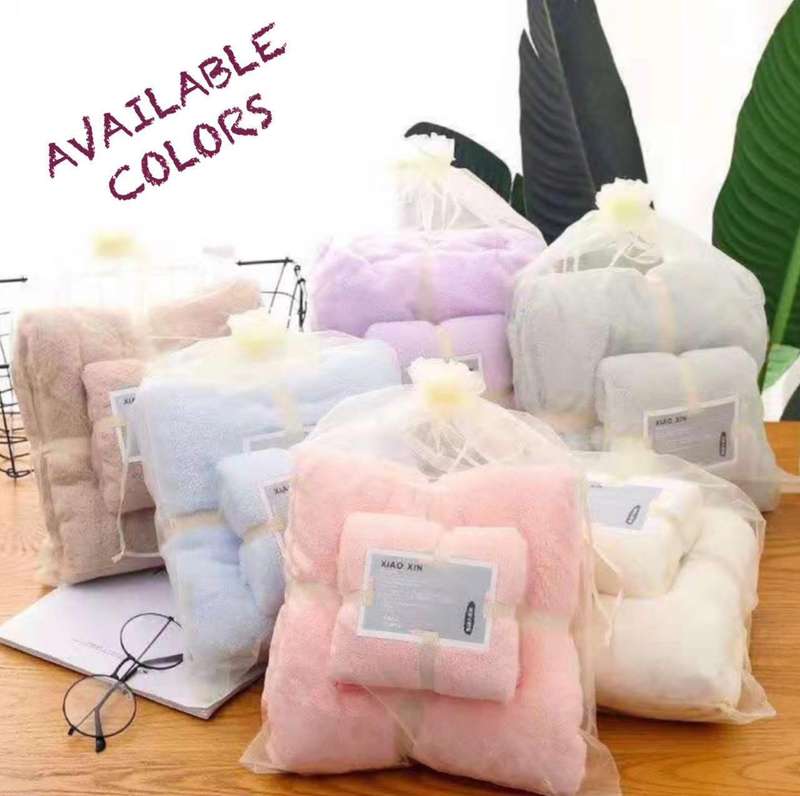 ZS - 2pcs Micro-Fiber Towel Set - Pink