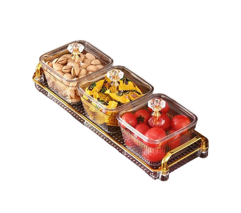 ZS - Condiment Bowl Set With Tray - 3pcs