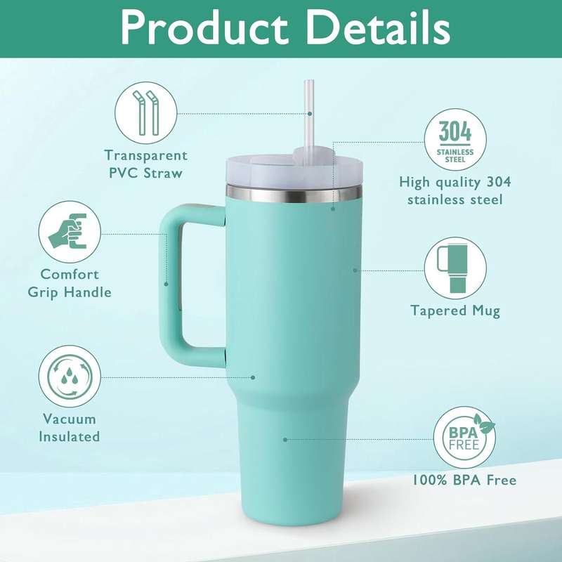 ZS - Insulated Travel Flask Quencher 40oz/1200ml - Gray