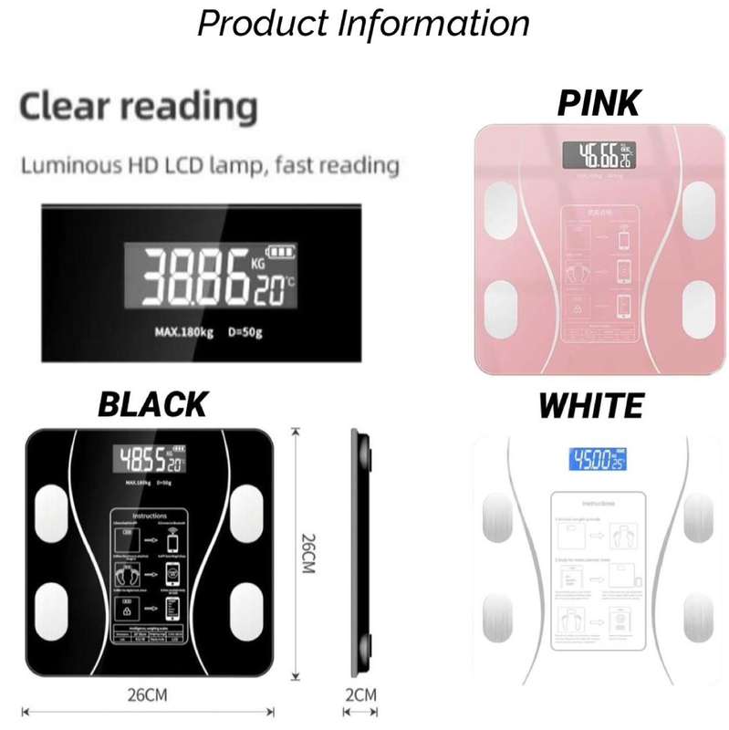 ZS - Smart Bluetooth Scale - Pink