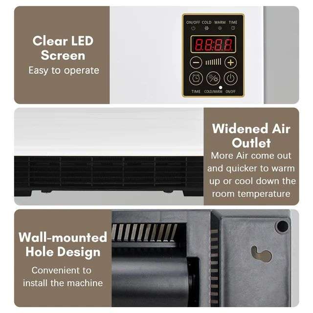 ZS - Wall Mount Heater/ Cooler - 49cm x 11.5cm x 19.5cm