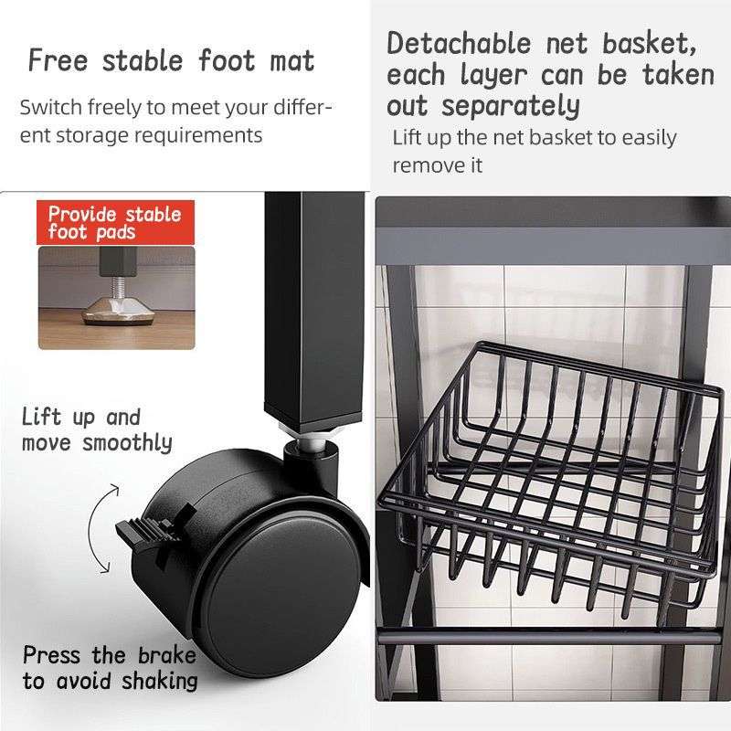 ZS - 4 Tier Multi Functional Storage Shelf - 120 x 32 x 134cm