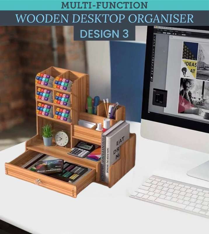 ZS - Multi-Functional Wooden Desktop Organizer - 6