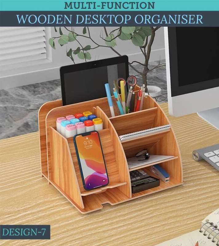 ZS - Multi-Functional Wooden Desktop Organizer - 6